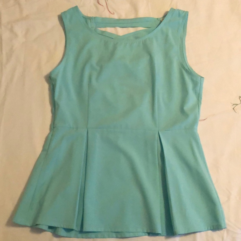 Carolina blue strappy back blouse